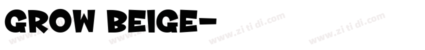 Grow Beige字体转换